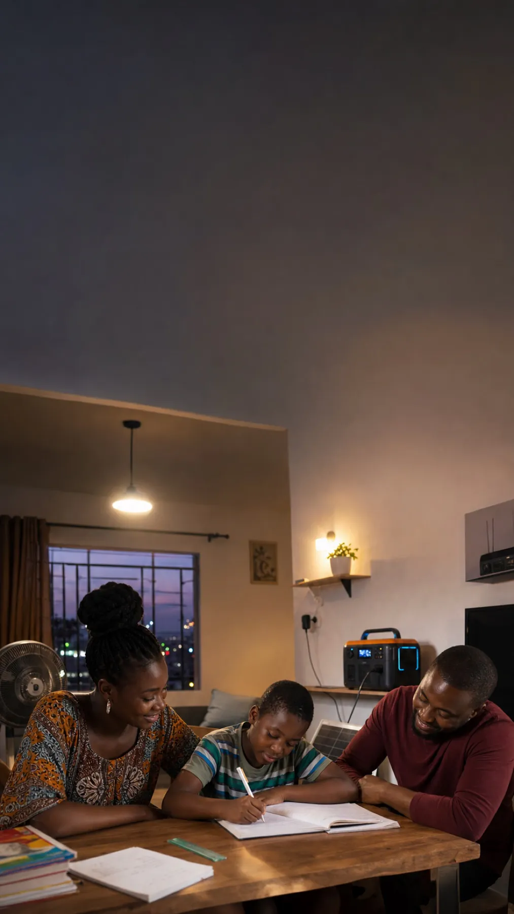 A family enjoying a more comfortable home